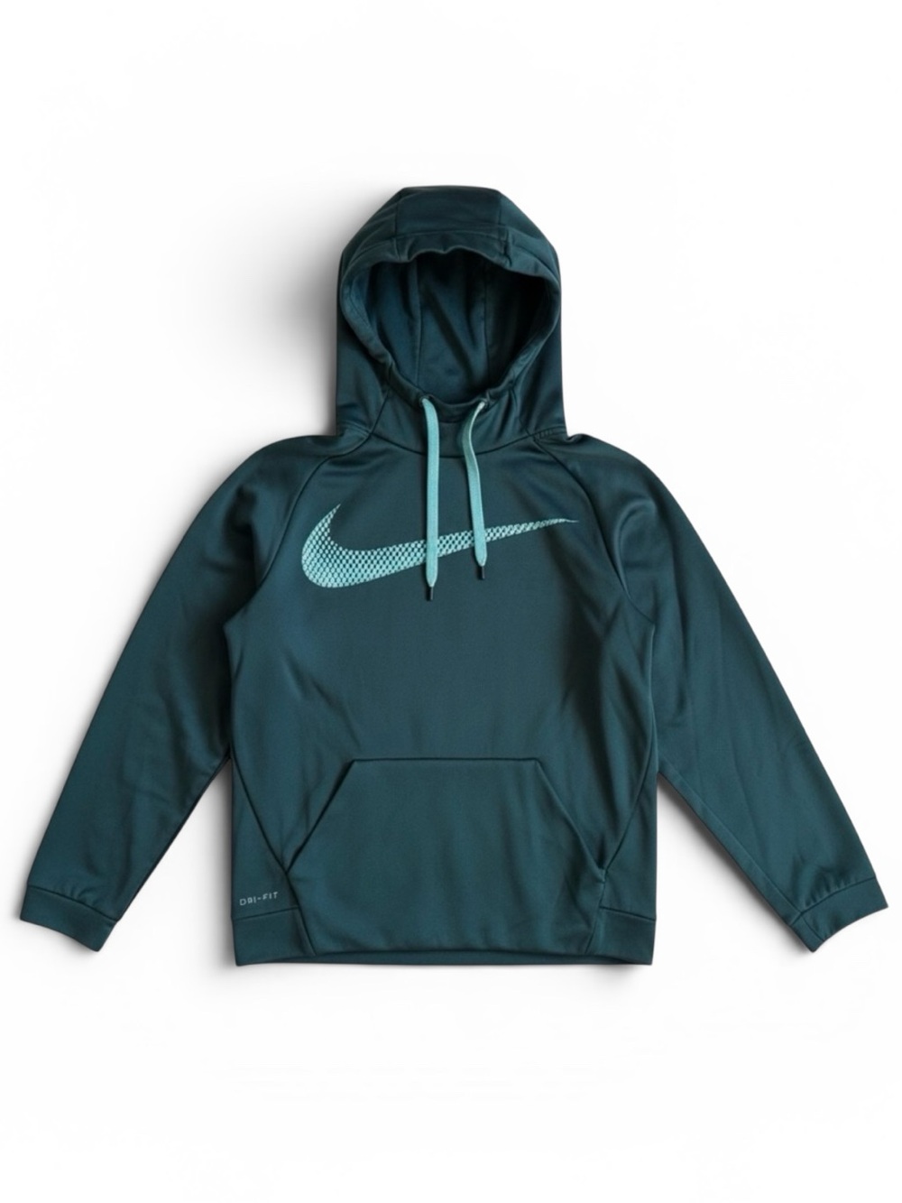 Nike Dri-FIT Swoosh Hoodie Pullover Dark Green Athletic Sweatshirt Small